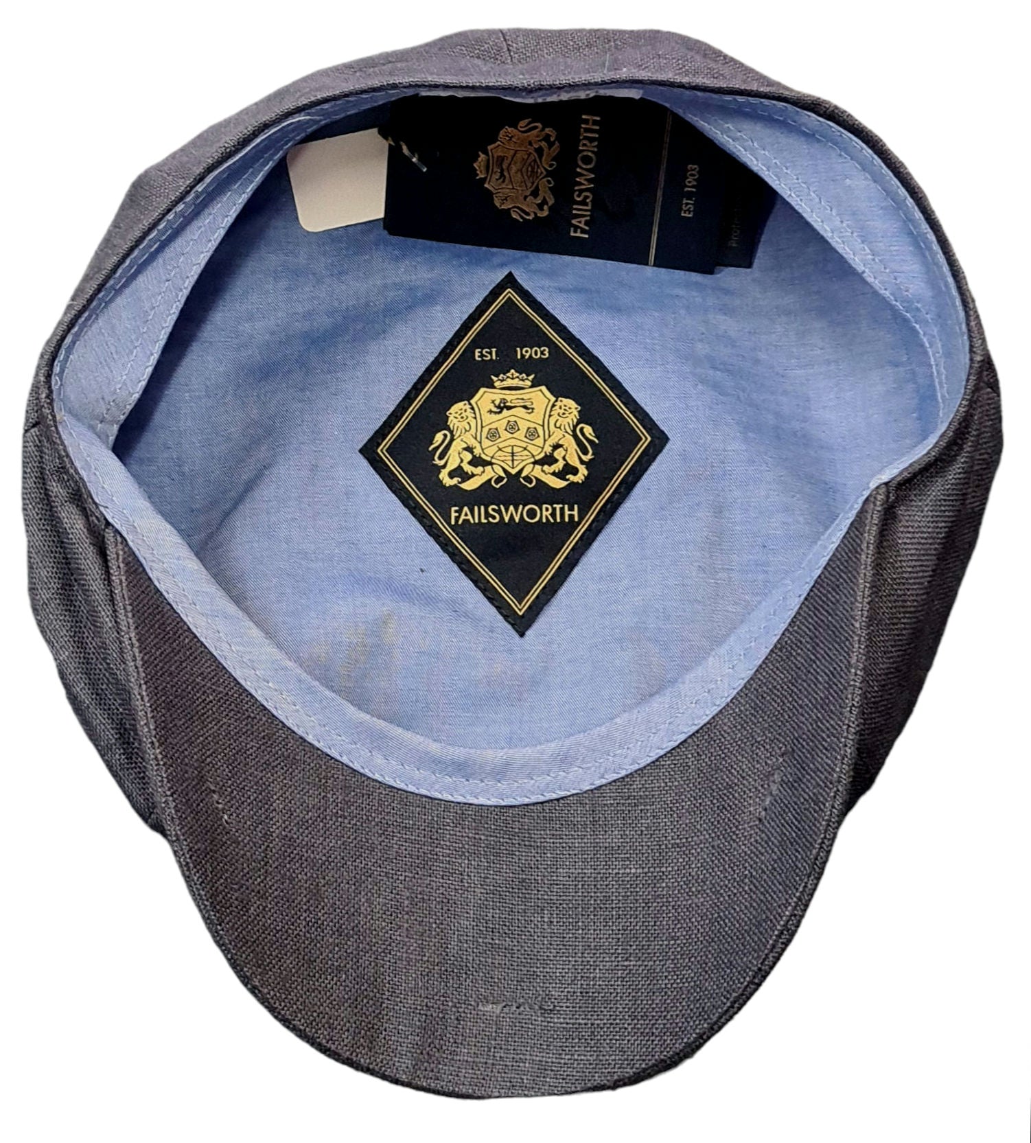 Failsworth Alfie Linen Urban Baker Boy Cap – Grey image 1