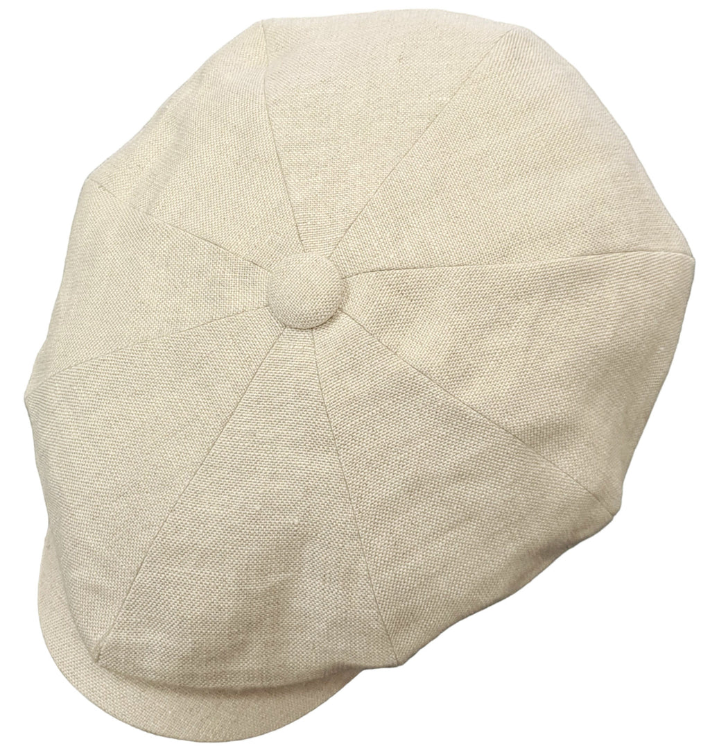 Failsworth Alfie Linen Urban Baker Boy Cap – Natural image 0