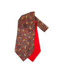 Pure Silk Pheasant Paisley Cravat - Red image 0