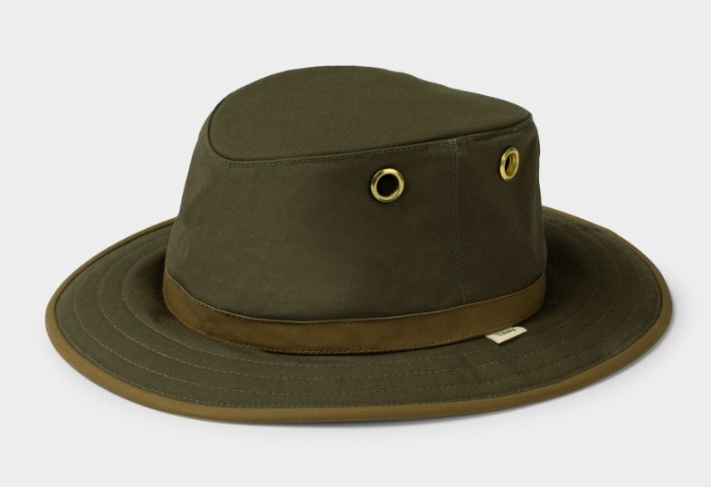 Tilley TWC7 Waxed Cotton Water Repellent - Olive Green/British Tan image 6