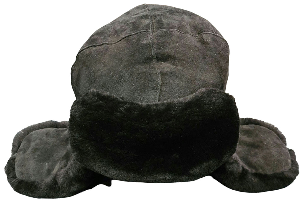 City Sport Sheepskin Trapper Hat - Black image 3