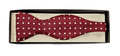 Pure Silk Bow Tie – Burgundy Polka Dot image 0