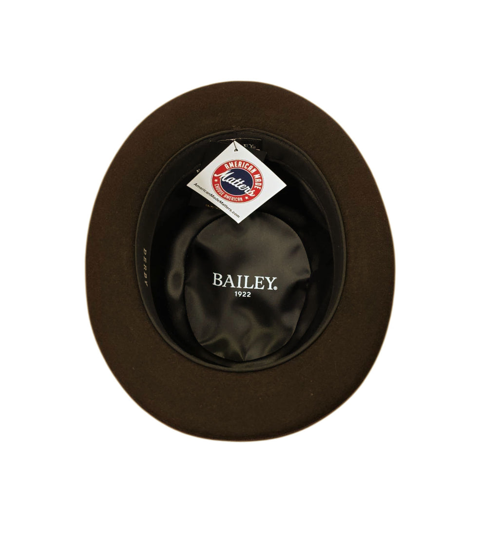 Bailey Derby Hat – Brown Wool Felt image 2