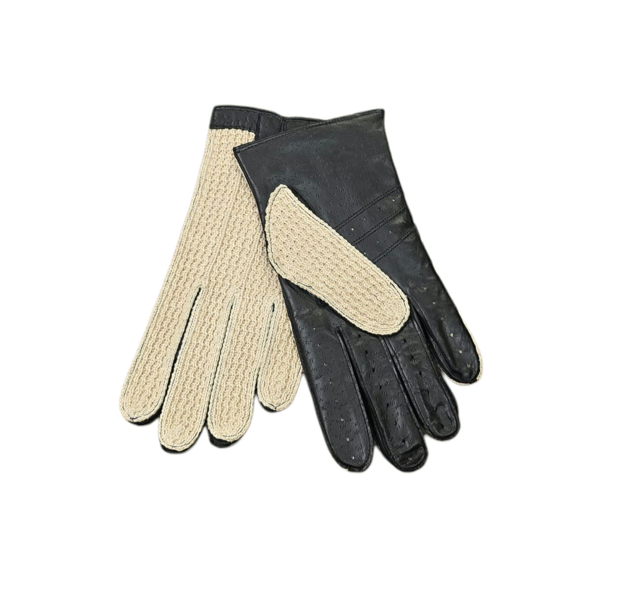 Dents Lancaster Knitted Back Driving Gloves – Black image 0