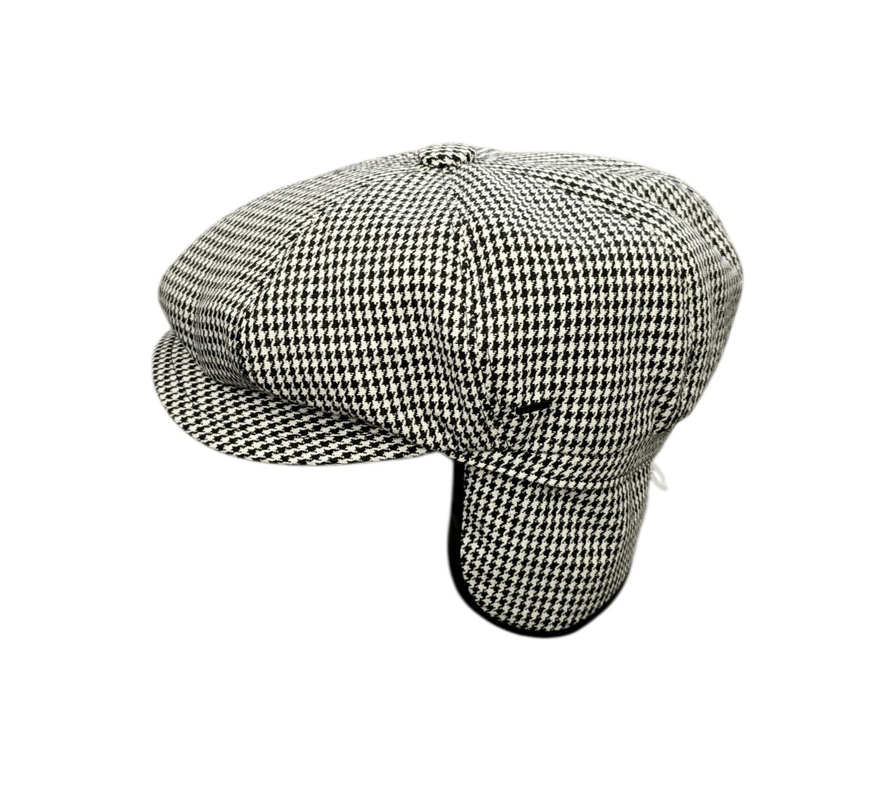 Bailey Atlas Urban Baker Boy Cap – Black/White Houndstooth image 2