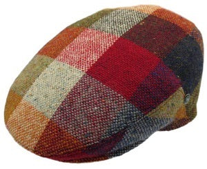 City Sport Earflap Donegal Tweed Cap - Red Salt n Pepper Patchwork image 2