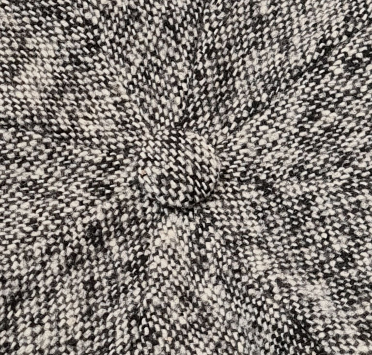 City Sport Leyton Baker Boy Cap – White/Black Salt & Pepper Donegal Tweed image 3