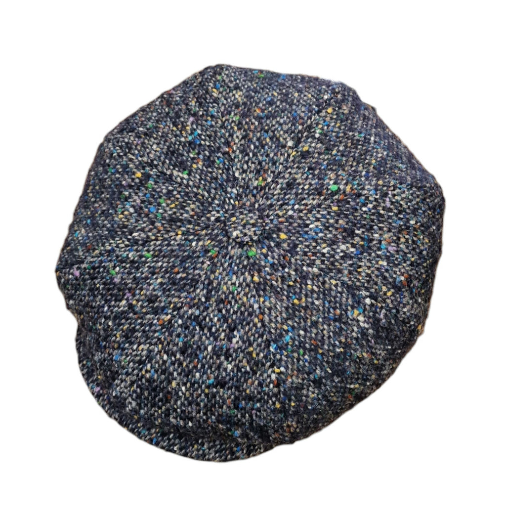 City Sport Leyton Baker Boy Cap – Blue/Grey Salt n Pepper Donegal Tweed image 0