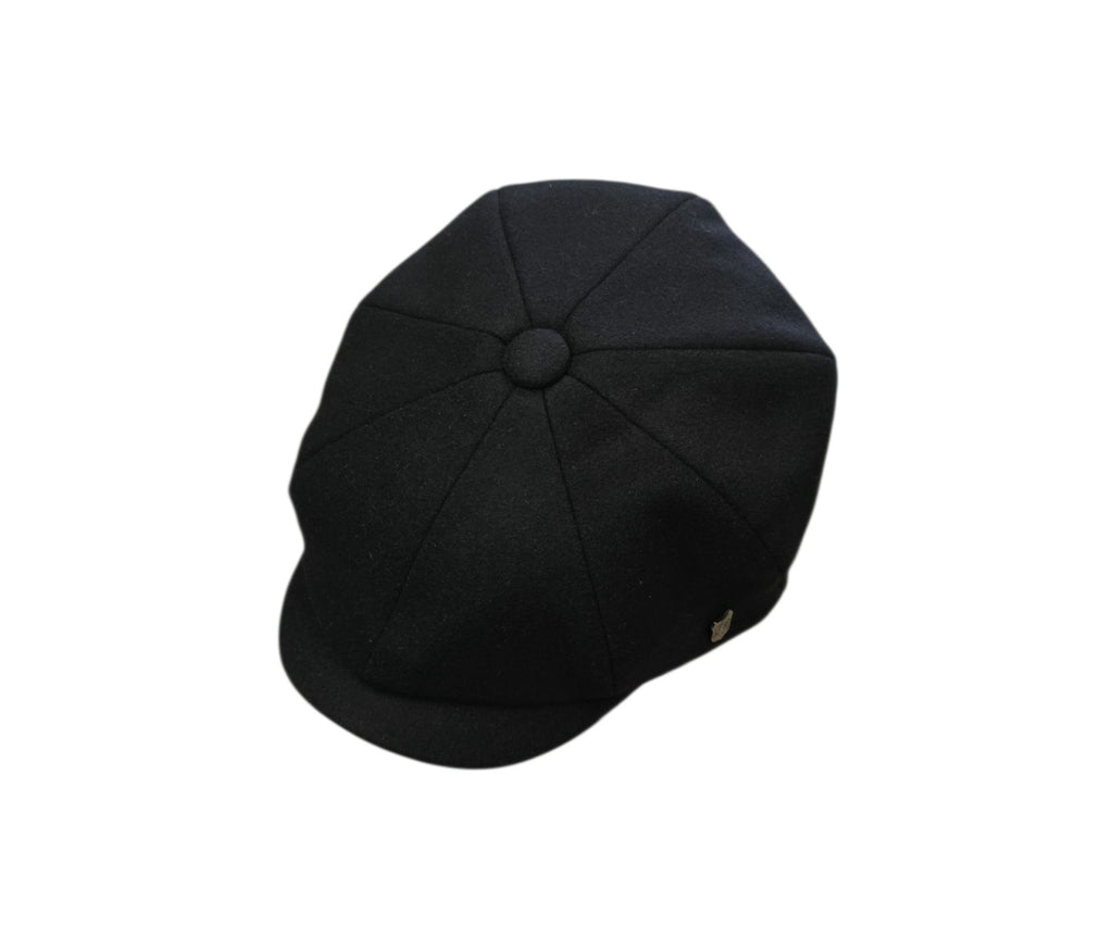 Failsworth Urban Baker Boy Alfie – Black Wool Melton Cap image 0