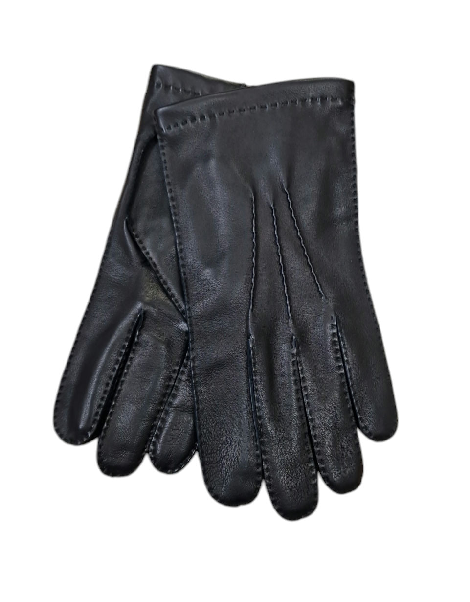 Dents Kingston Hairsheep Leather Gloves - Black with Red Silk Lining image 2