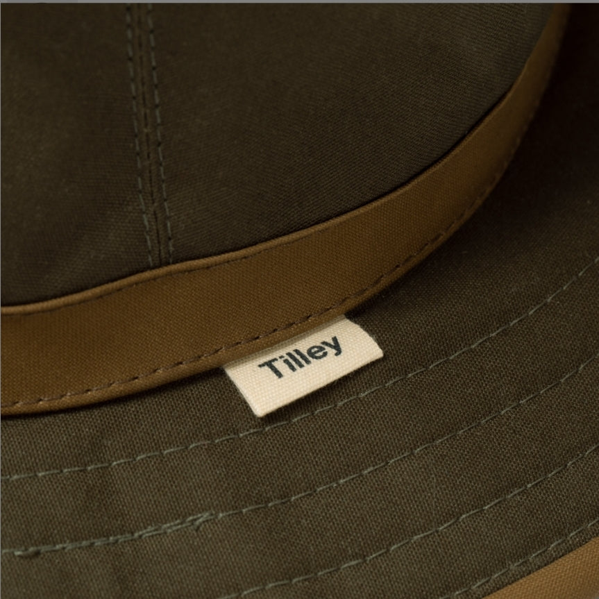 Tilley TWC7 Waxed Cotton Water Repellent - Olive Green/British Tan image 2