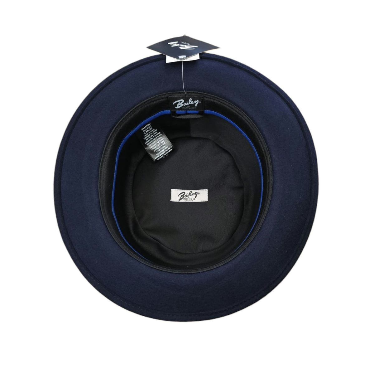 Bailey Klaxon Pork Pie Hat – Navy Blue Wool Felt image 1