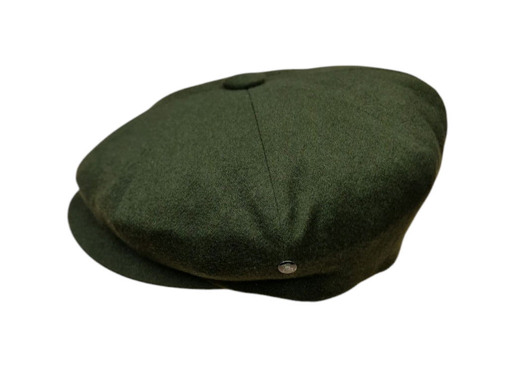 City Sport Oversized Baker Boy Cap & Scarf Set - Green Pure Cashmere image 3