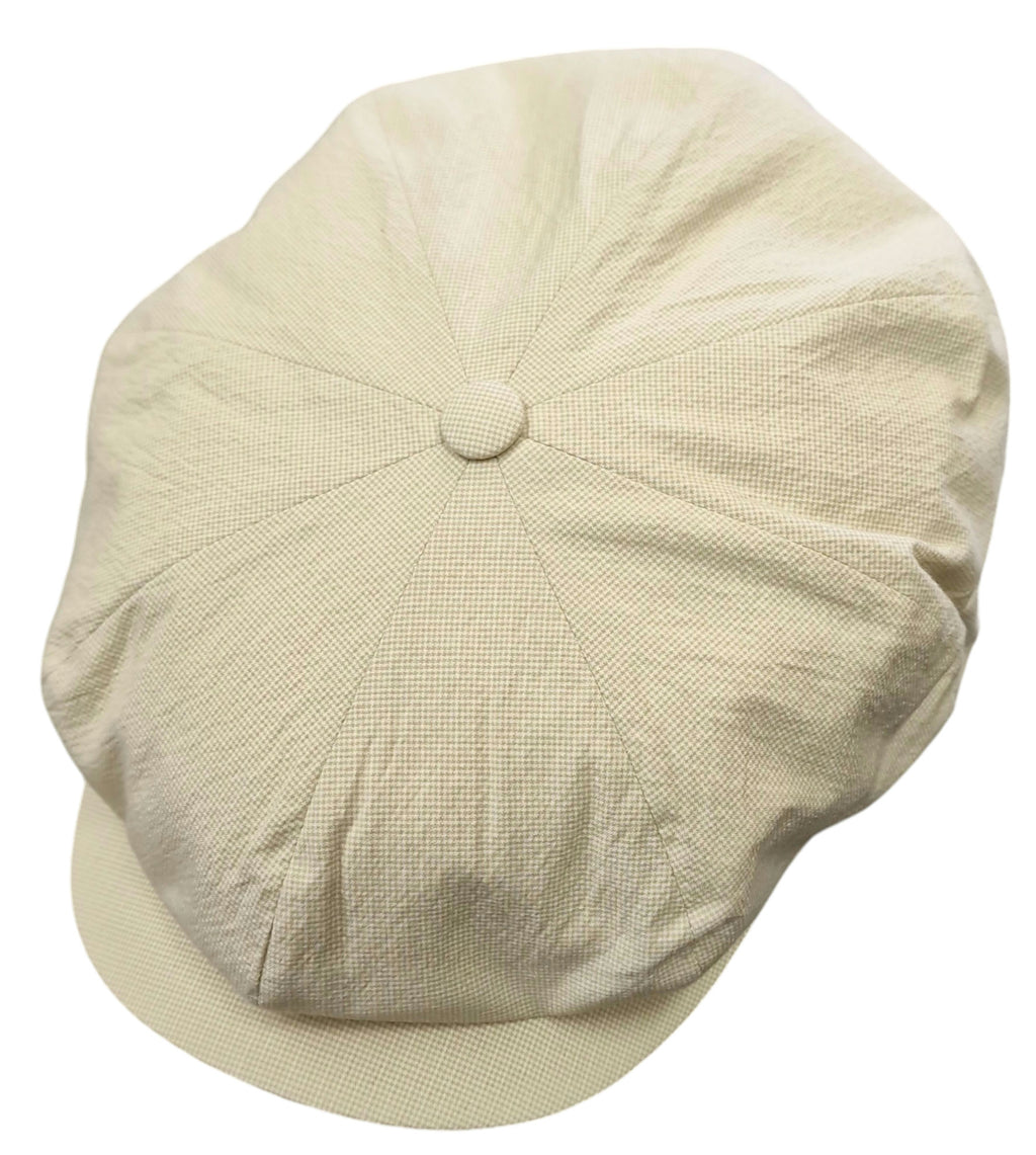 City Sport Urban Baker Boy Cap – Cream Check image 0
