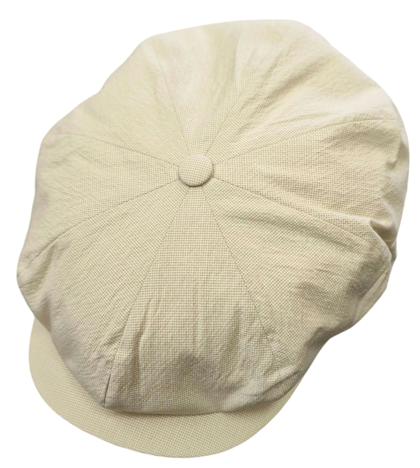 City Sport Urban Baker Boy Cap – Cream Check image 0