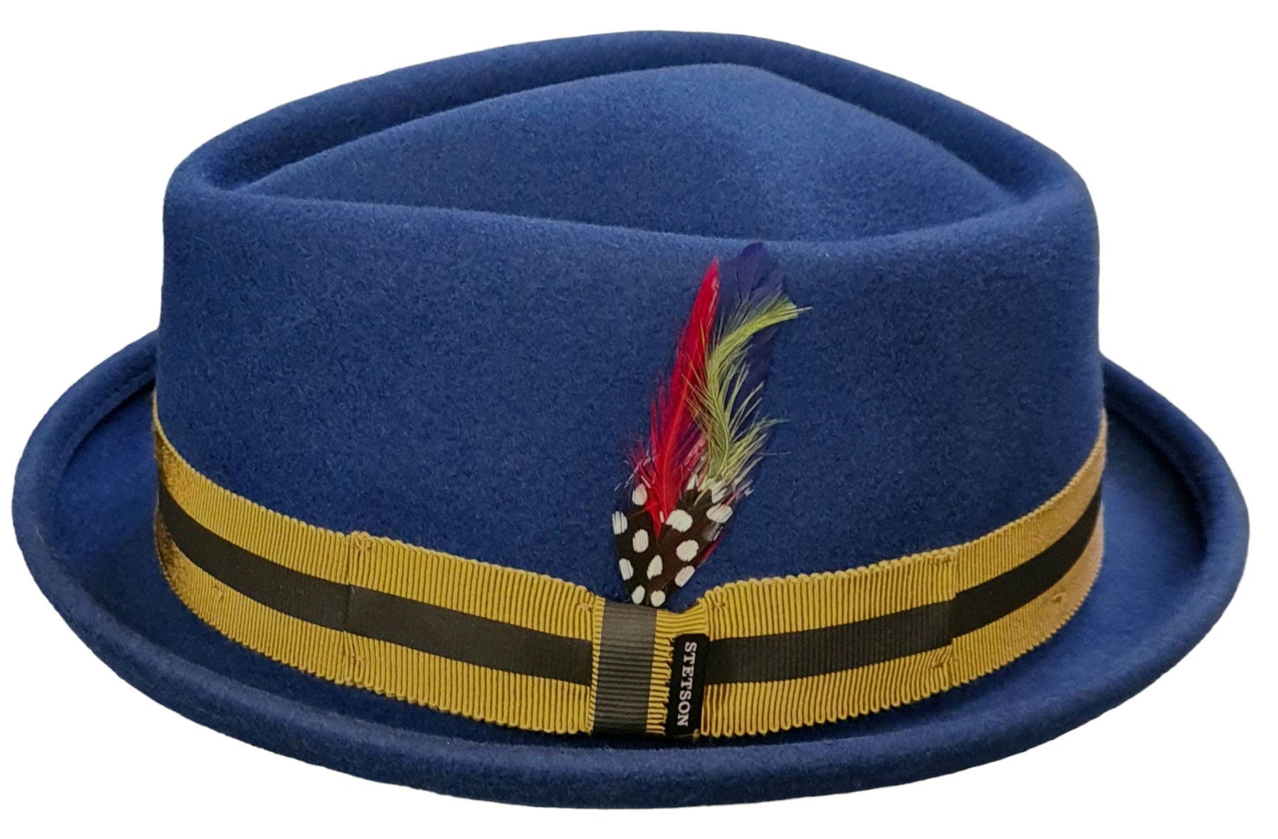 Stetson Kentaro Pork Pie Hat – Blue Wool Felt image 3
