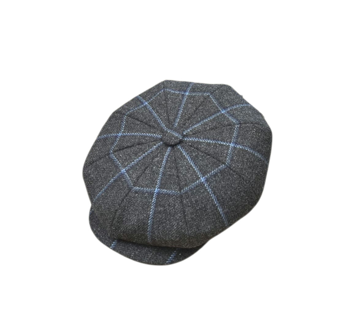 City Sport Oversized Baker Boy 11.5" Kirkton Tweed – Grey Panecheck image 0