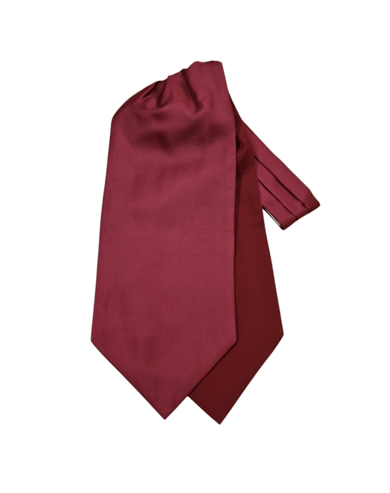 Pure Silk Cravat - Plain Burgundy image 0