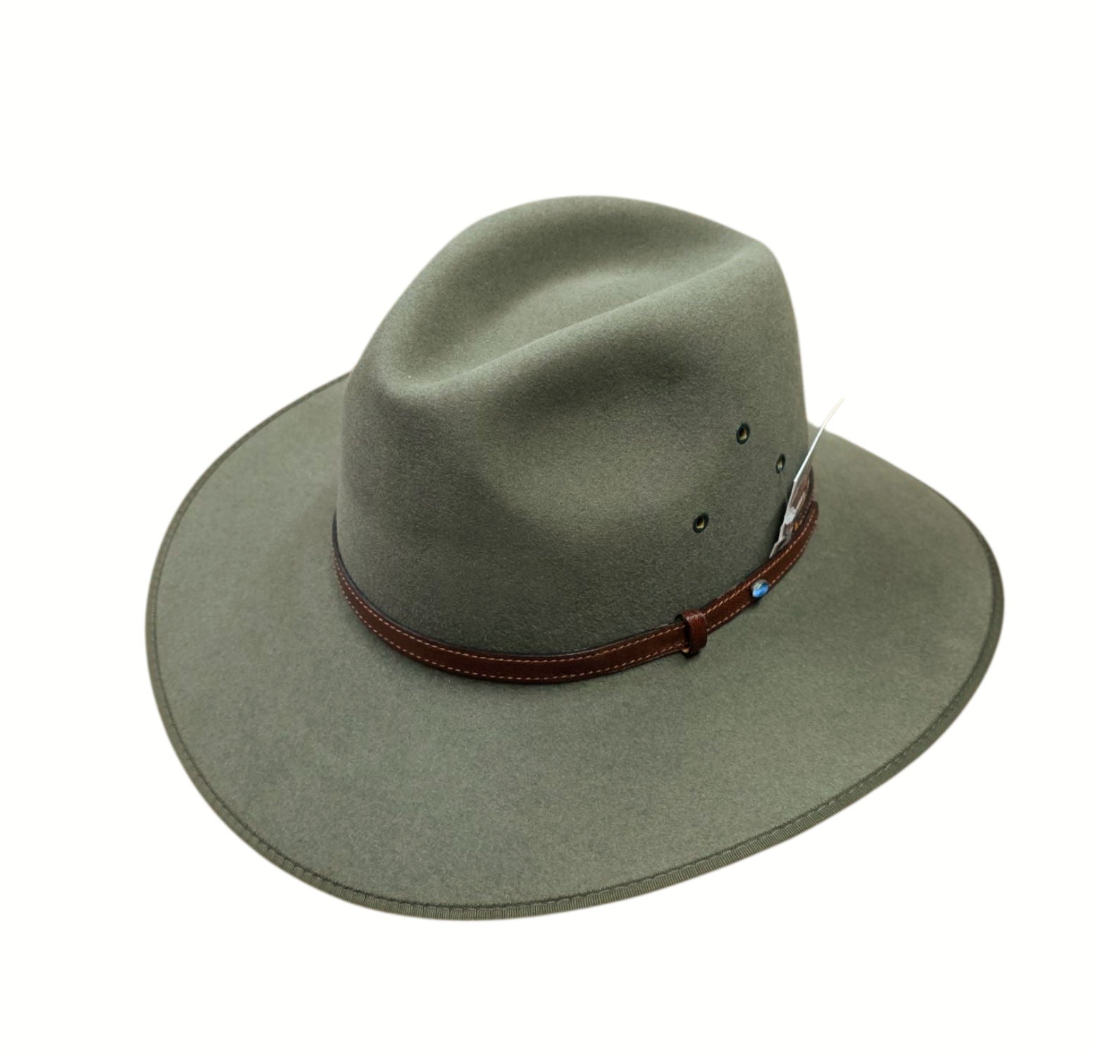 Akubra Coober Pedy - Blue Grass Green Authentic Aussie Hat with Opal Accent image 0