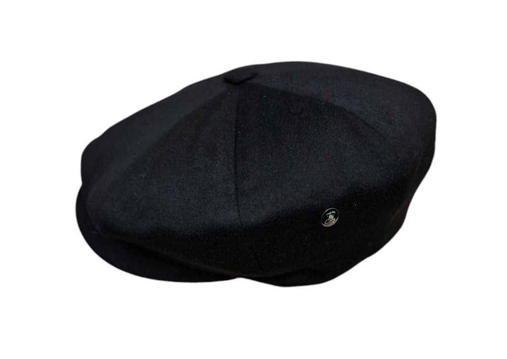 City Sport Oversized Baker Boy Cap & Scarf Set – Black Pure Cashmere image 3