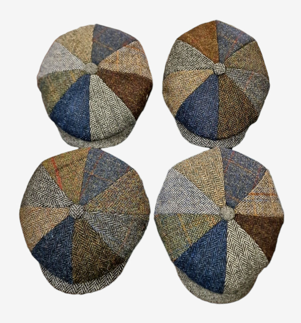 Failsworth Lewis Urban Baker Boy Cap – Patchwork Harris Tweed image 4
