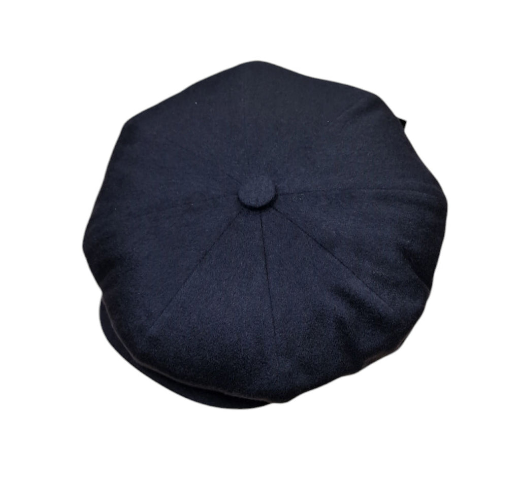 City Sport Oversized Baker Boy Cap & Scarf Set – Navy Pure Cashmere image 1