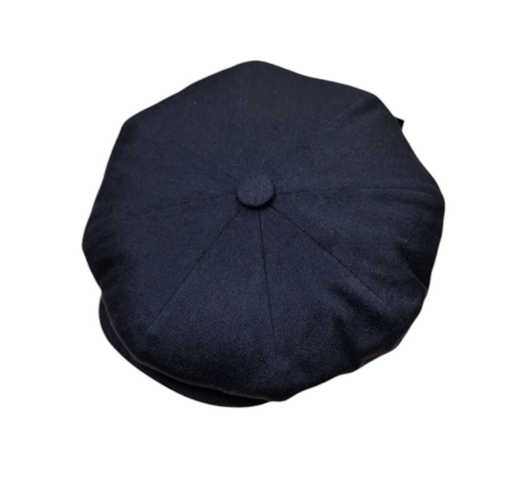 City Sport Oversized Baker Boy Cap & Scarf Set – Navy Pure Cashmere image 1
