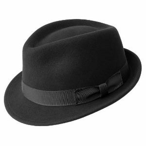 Bailey Wynn Trilby - Black | Lightweight, Water-Repellent Travel Hat image 1