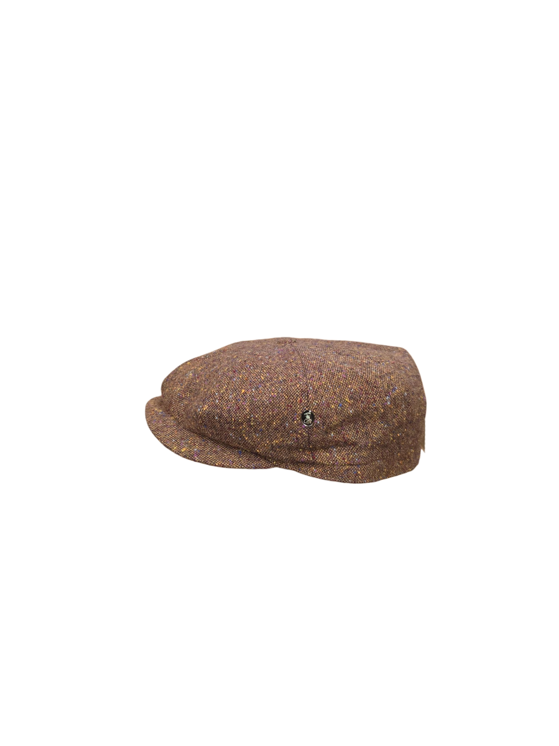 City Sport Fulham Urban Baker Boy Cap - Brown Salt n Pepper Donegal Tweed image 2
