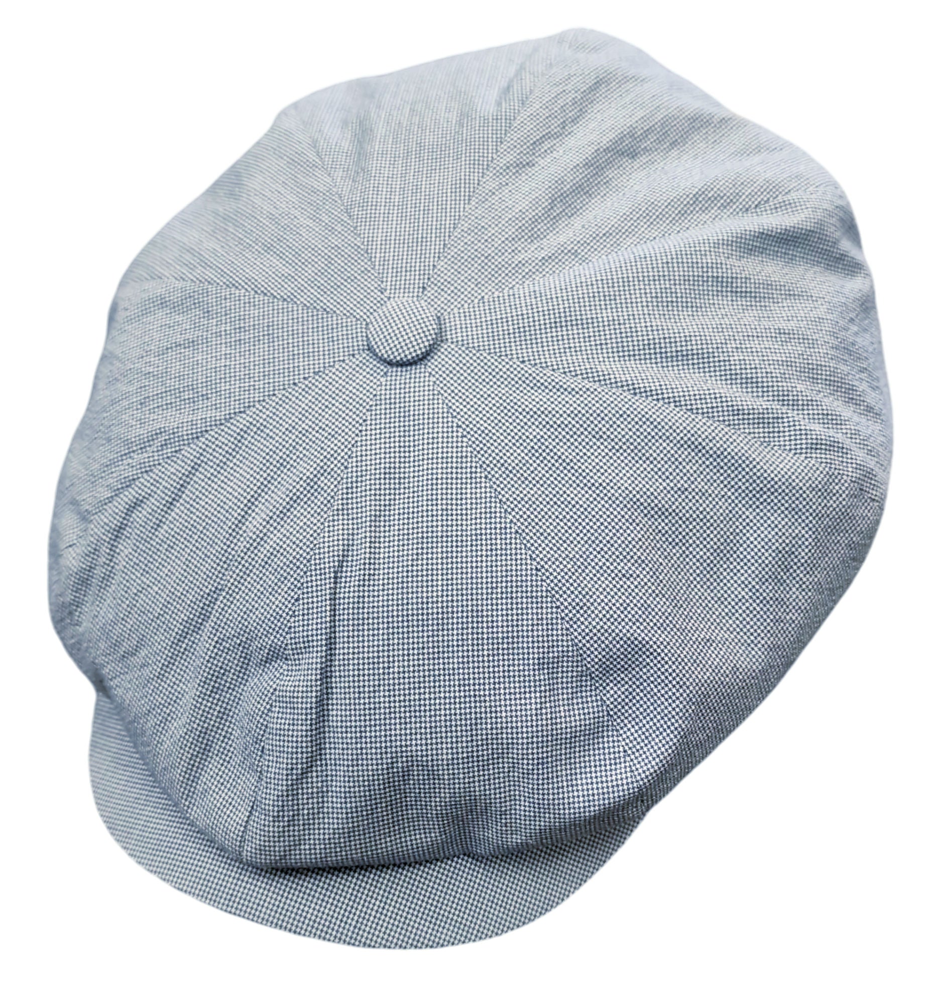 City Sport Urban Baker Boy Cap – Light Blue Check image 0