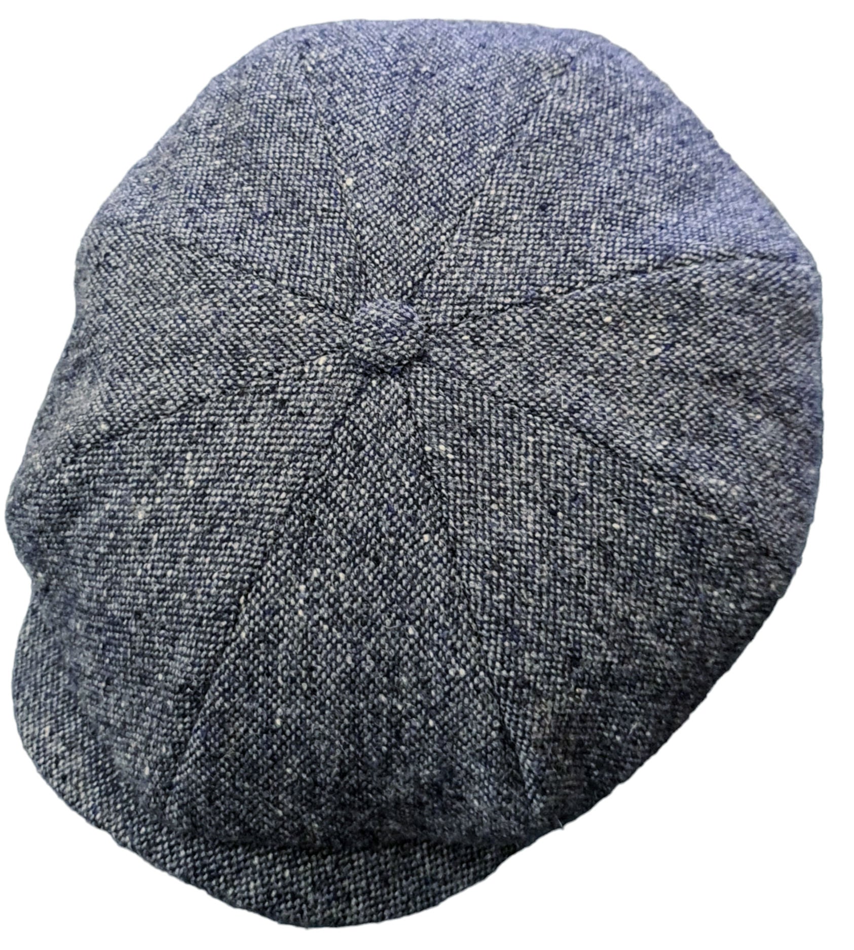 City Sport Fulham Urban Baker Boy Cap - Light Blue Salt n Pepper Donegal Tweed image 3