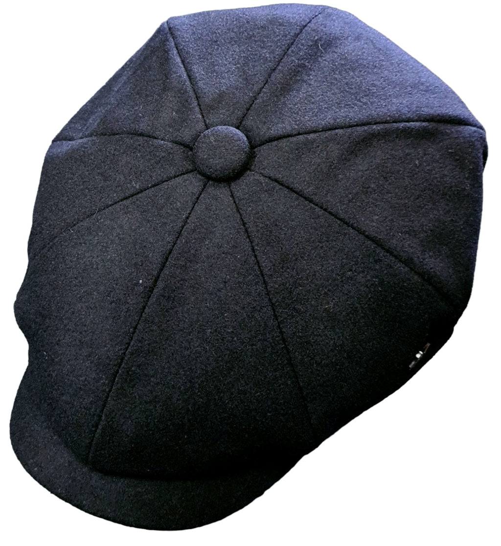 Failsworth Urban Baker Boy Alfie – Navy Wool Melton Cap image 2