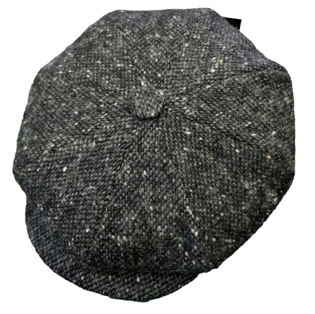City Sport Leyton Baker Boy Cap - Charcoal Salt n Pepper Donegal Tweed image 3