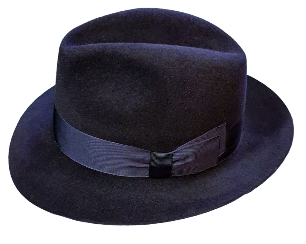 Susquehana/Gamble & Gunn Mason/Molton Classic Trilby Hat - Navy Luxury Feel image 2