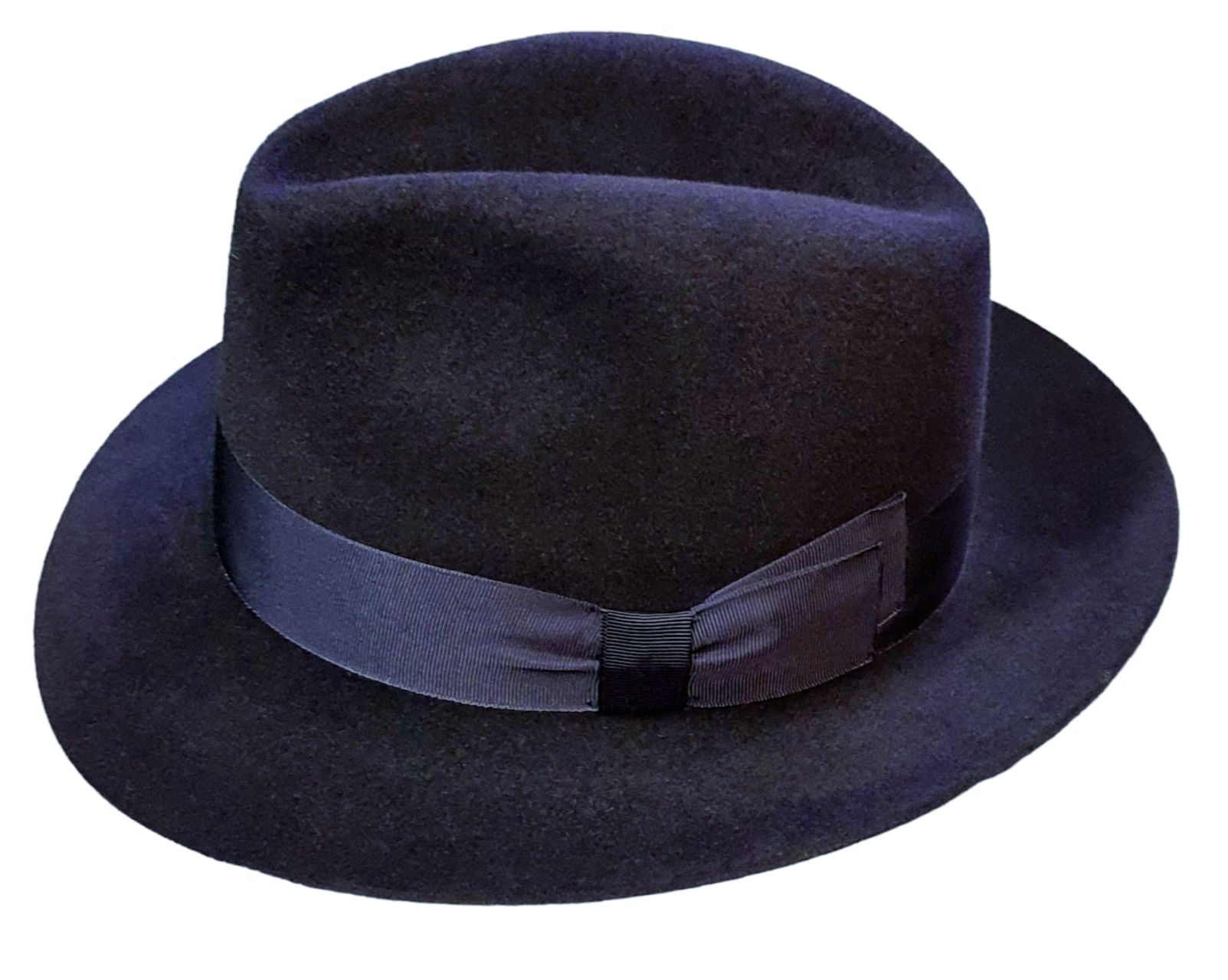 Susquehana/Gamble & Gunn Mason/Molton Classic Trilby Hat - Navy Luxury Feel image 2