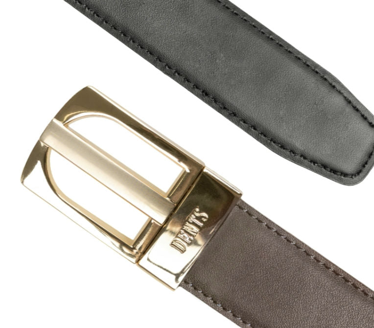 Dents Leather Reversible Belt - Brown/Black image 1