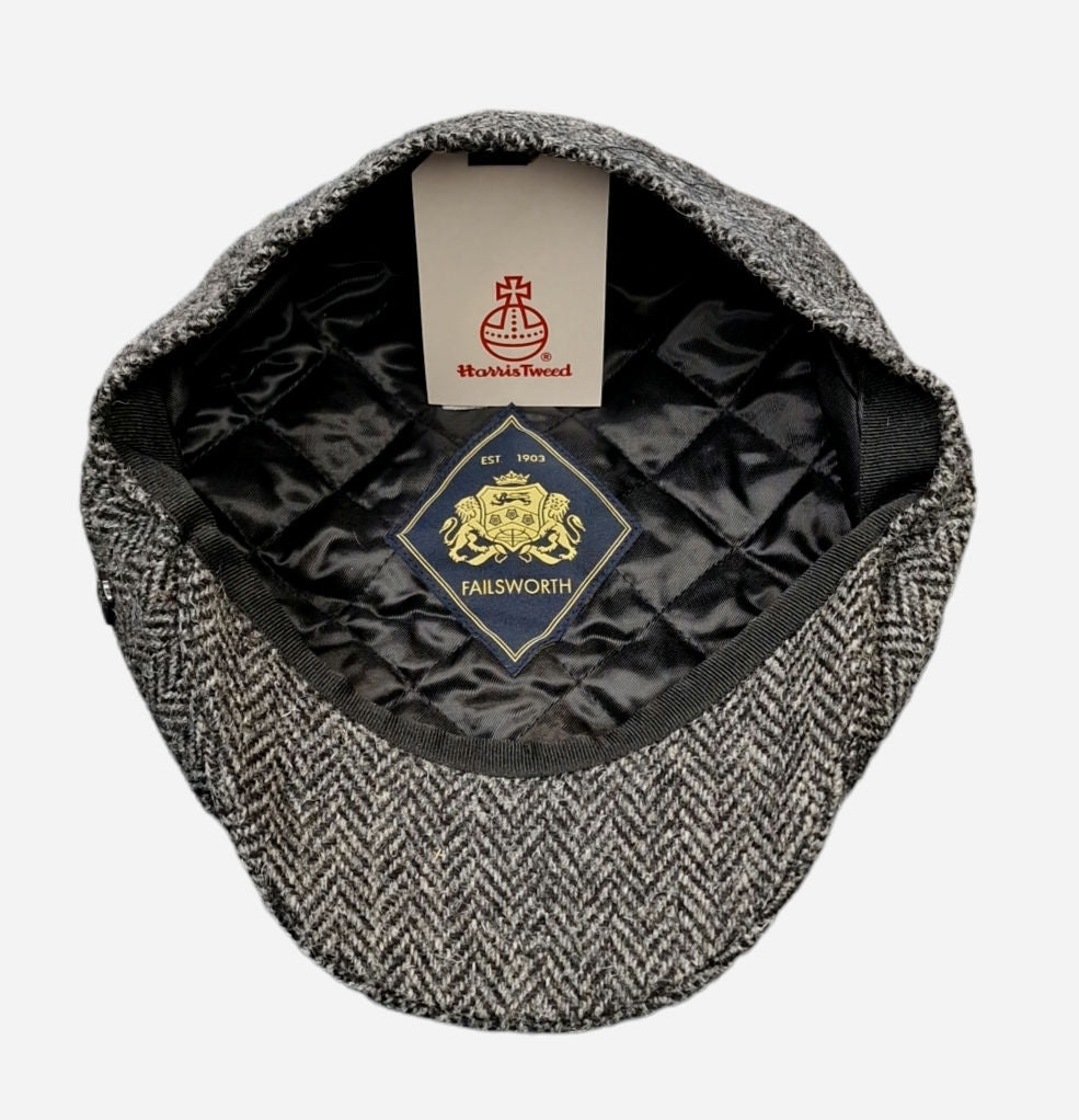 Failsworth Carloway 4615 Urban Baker Boy Cap - Grey Herringbone image 1