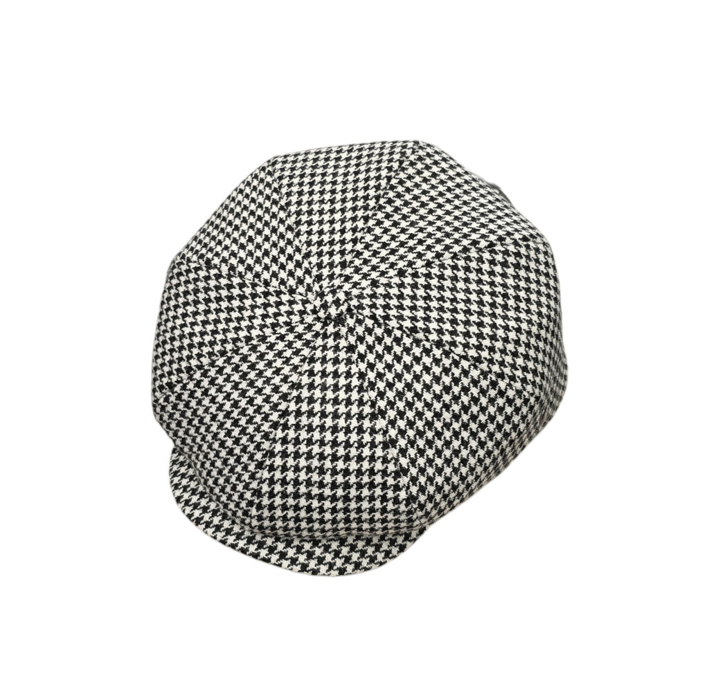City Sport Fulham Urban Baker Boy Cap - Black/White Houndstooth Check image 0
