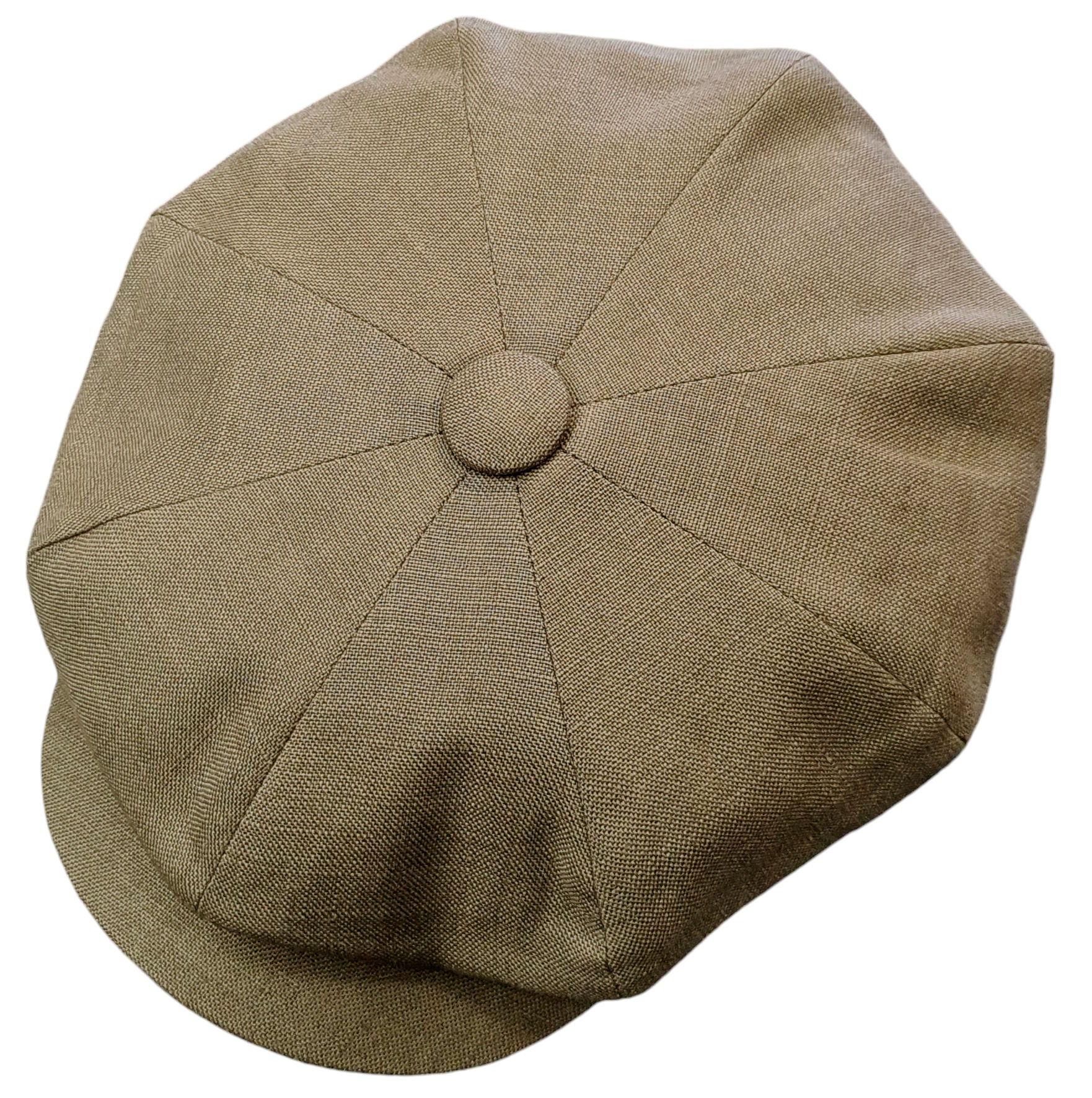 City Sport Classic Baker Boy 11" Leyton Cap Linen – Khaki Olive image 0