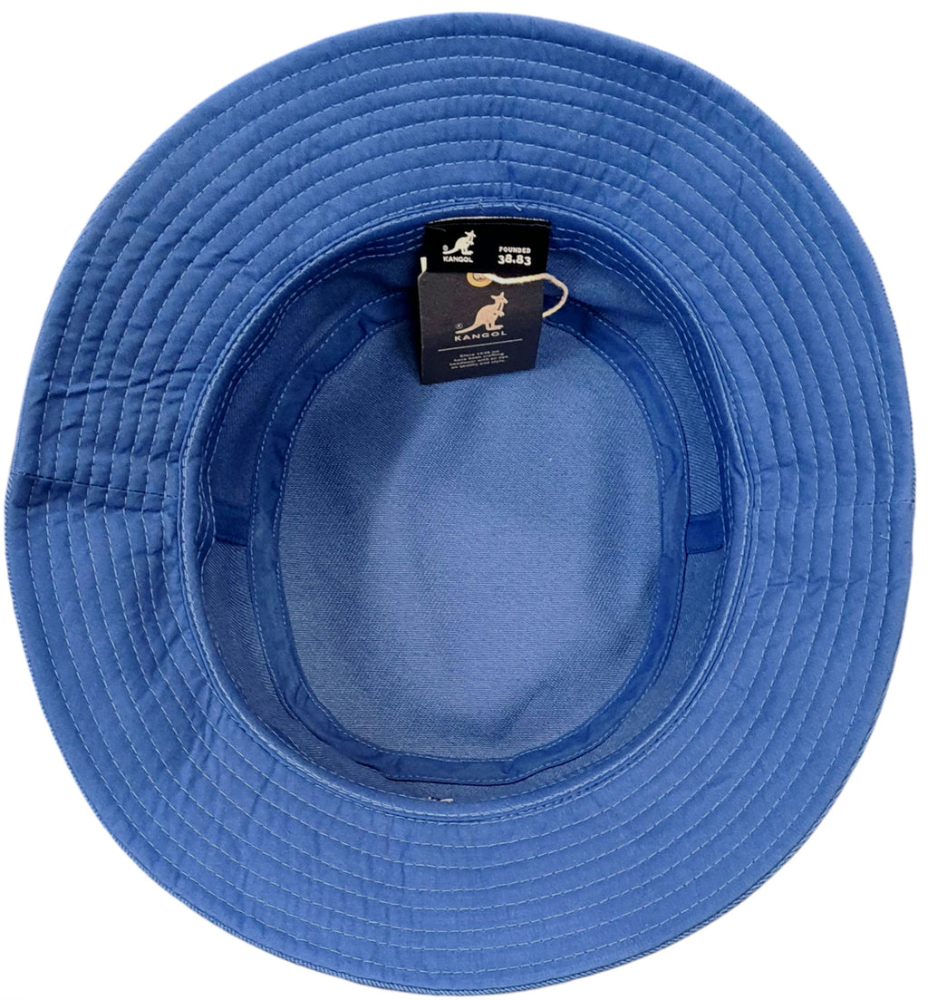 Kangol Striped Lahinch Bucket Hat – Mykonos Blue image 1