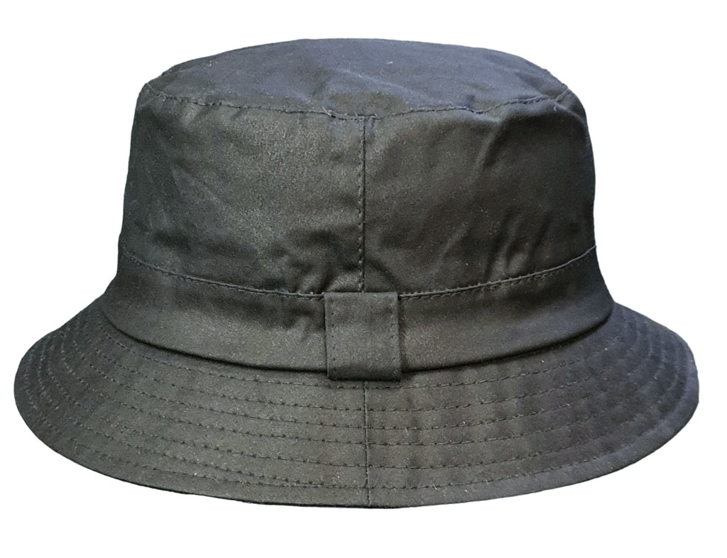 Waxed Cotton Waterproof Bucket Hat - Navy image 0