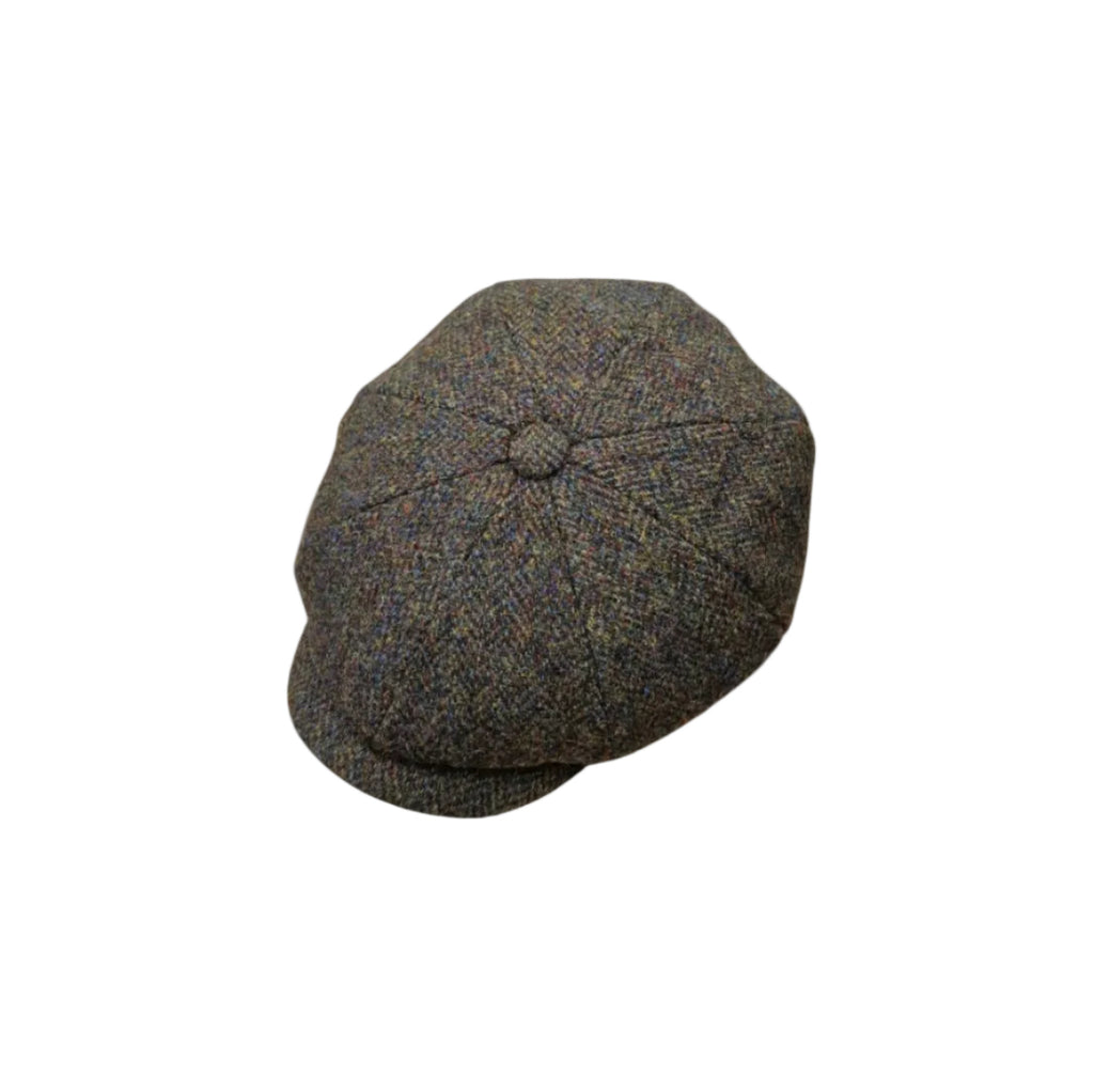 Failsworth Carloway 2016 Urban Baker Boy Cap - Green Herringbone Harris Tweed image 0