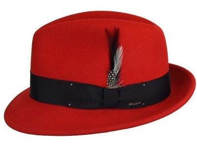 Bailey Tino Wool Felt Trilby – Red image 3