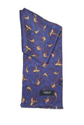 Pure Silk Pheasant Paisley Short Scarf – Red/Blue image 0