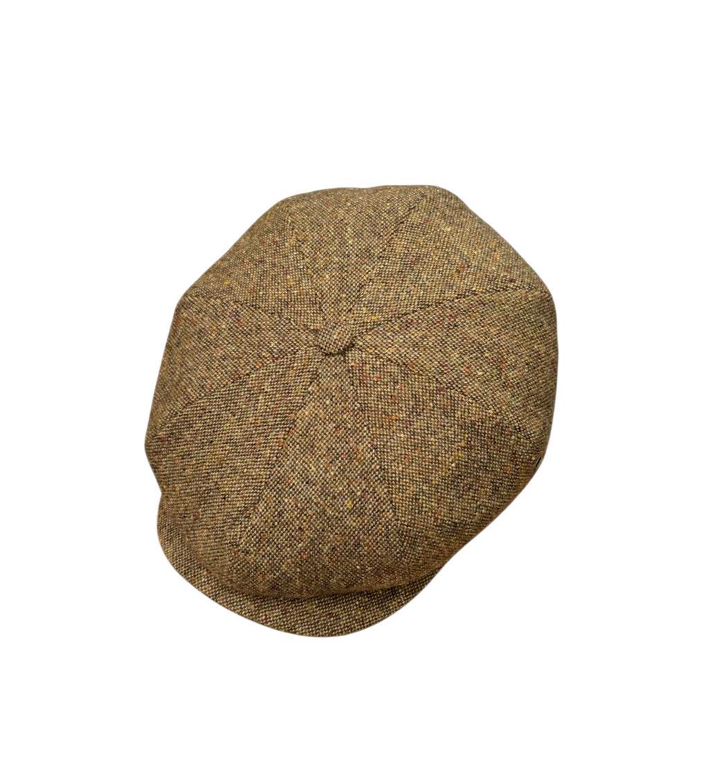 City Sport Fulham Urban Baker Boy Cap - Tan Salt n Pepper Donegal Tweed image 0
