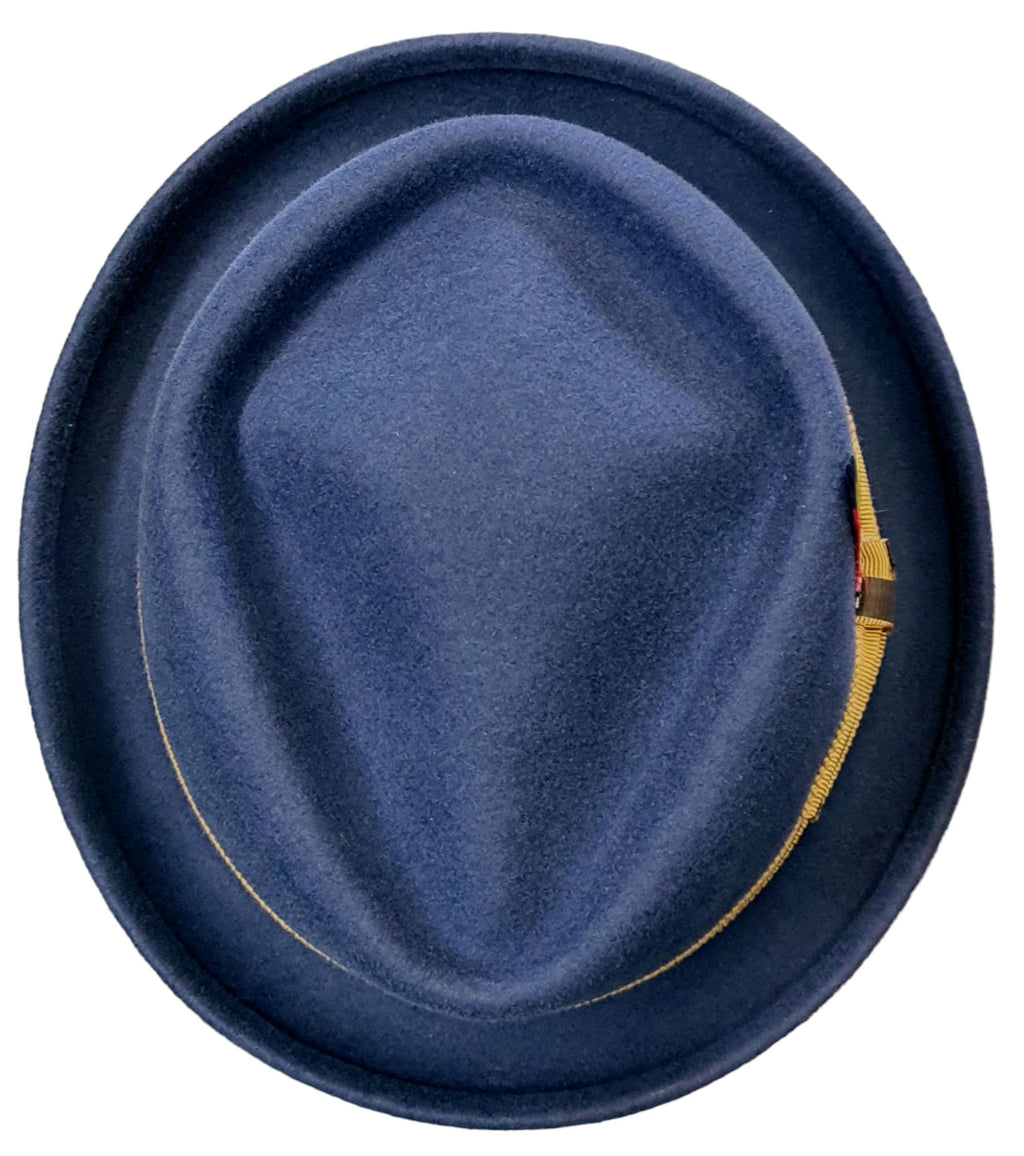 Stetson Kentaro Pork Pie Hat – Blue Wool Felt image 4