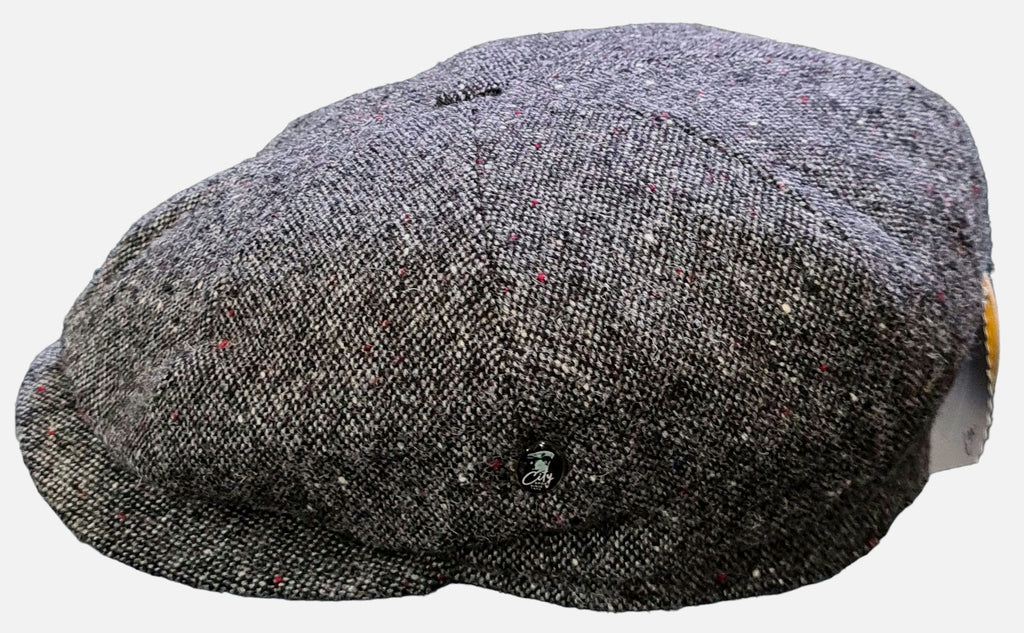 City Sport Fulham Urban Baker Boy Cap - Grey Salt n Pepper Donegal Tweed image 2