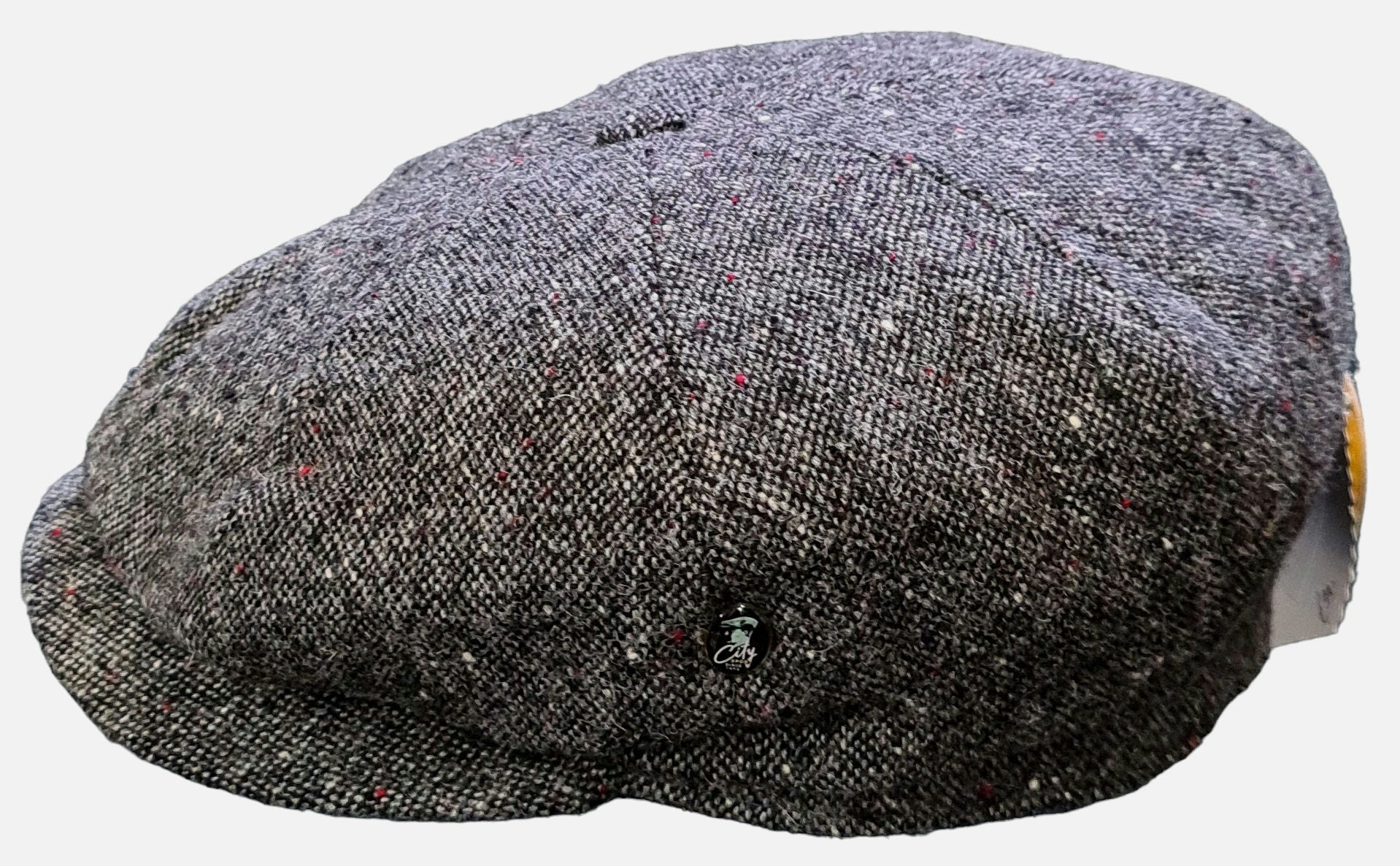 City Sport Fulham Urban Baker Boy Cap - Grey Salt n Pepper Donegal Tweed image 2