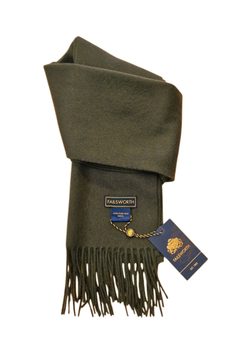 Failsworth Lambswool Scarf – Forest Green image 0