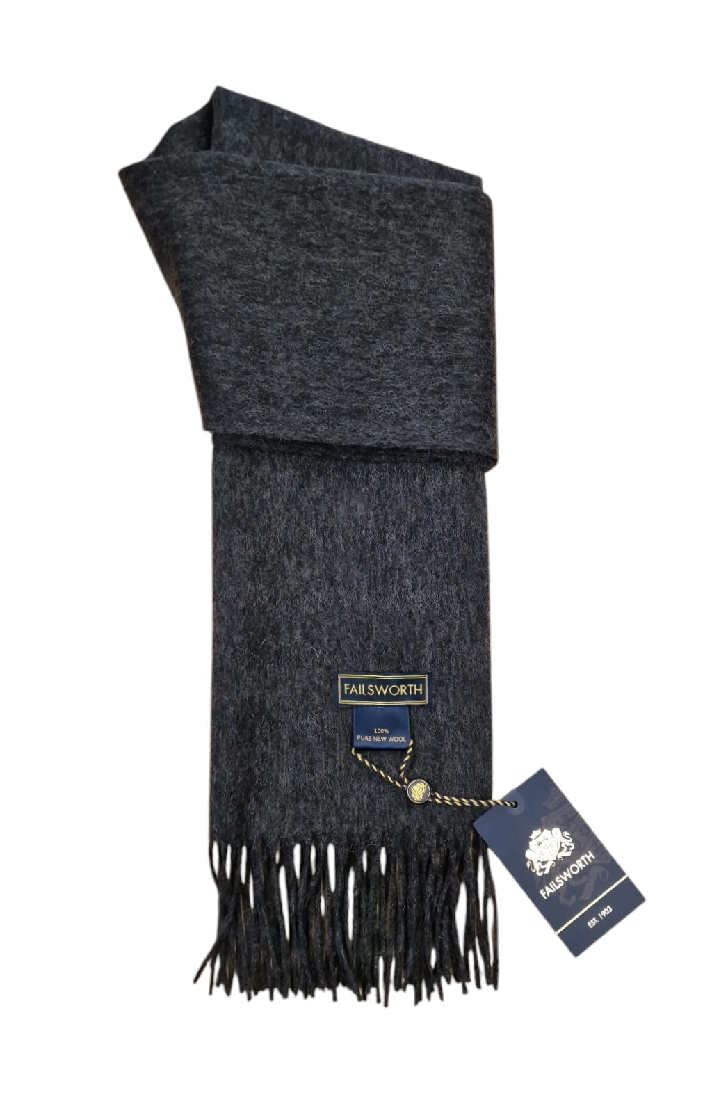 Failsworth Lambswool Scarf – Charcoal Grey image 0